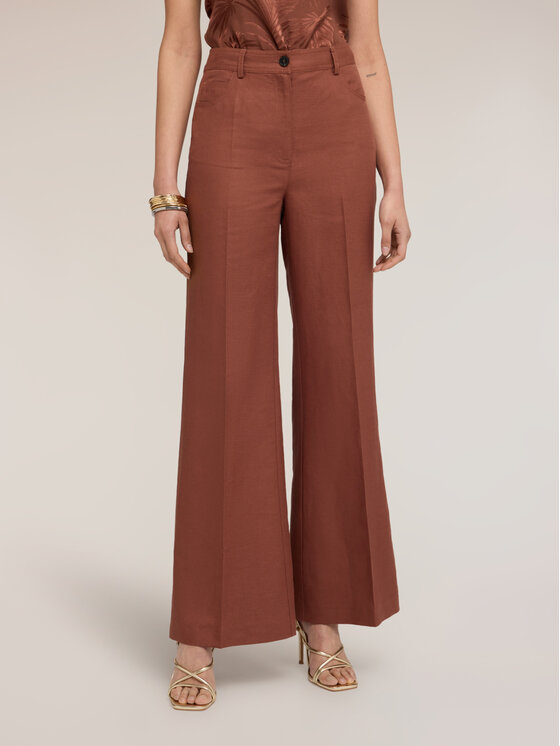 Motivi Motivi Spodnie materiałowe P083Q004529N022 Brązowy Flare Fit