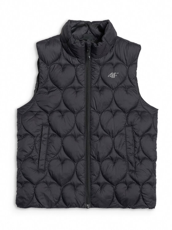 4F 4F Kamizelka OUTERWEAR Czarny Oversize