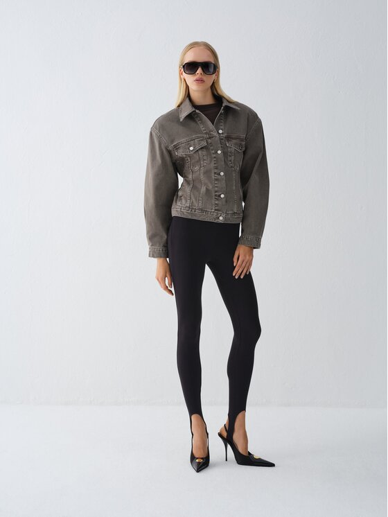 La Mania La Mania Kurtka jeansowa HAIM Brązowy Oversize