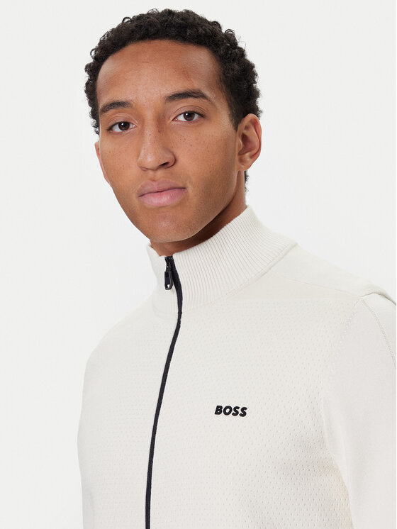 BOSS BOSS Kardiganas League FZ 50547505 Écru Regular Fit