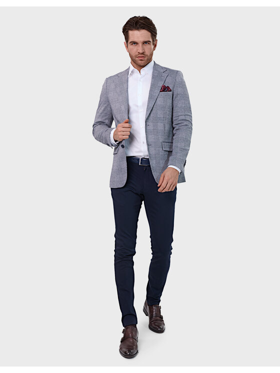 Evenemen Evenemen Marynarka Harmony 02 Szary Slim Fit