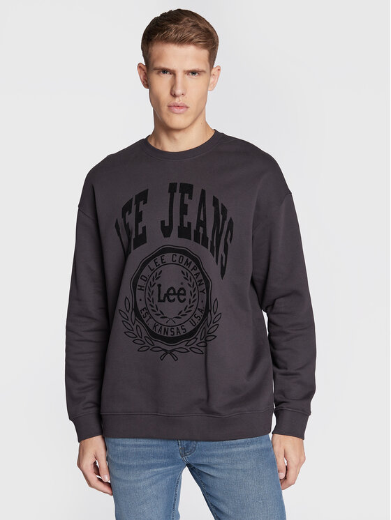 Lee Lee Felpa Crew Seasonal L84KRYON 112322639 Nero Relaxed Fit