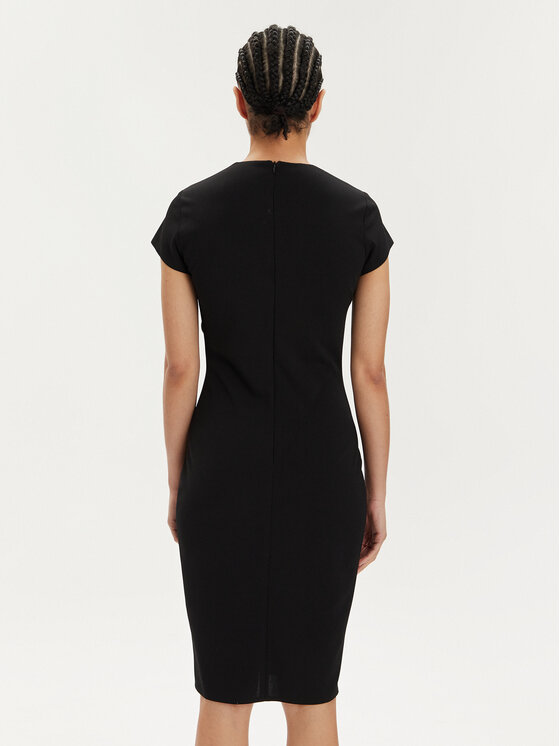 Rinascimento Rinascimento Koktel haljina CFC0117728003 Crna Slim Fit