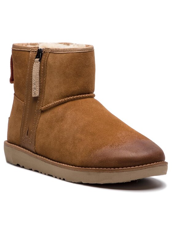 Ugg Snehule M Classic Mini Zip Waterproof 1018453 Hnedá