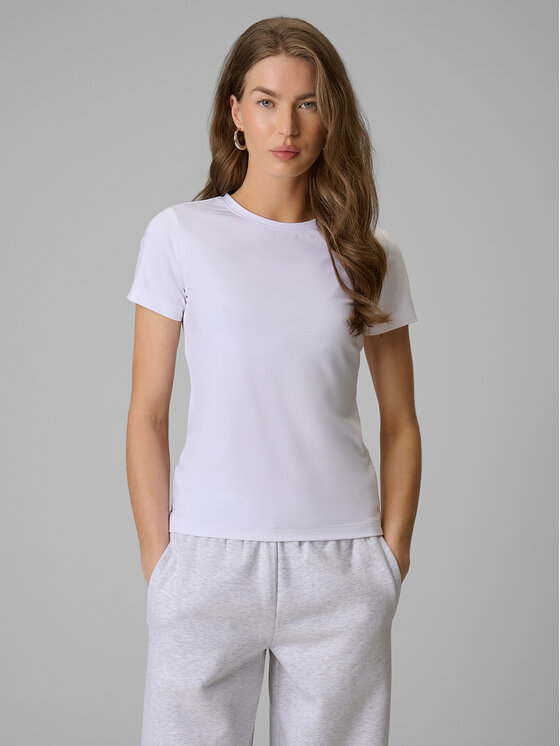 4F 4F T-Shirt ESSENTIAL 4 Biały Slim Fit
