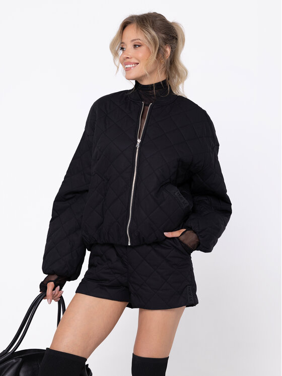 Miss LK Miss LK Kurtka bomber MISSLKB Czarny Loose Fit