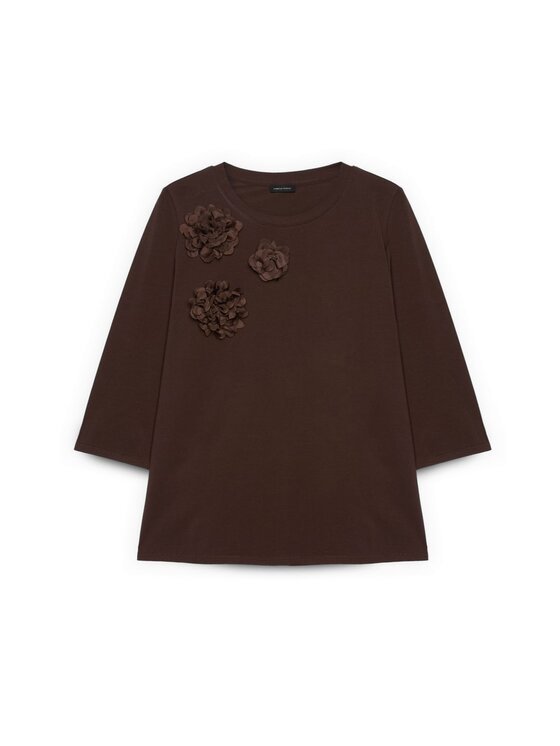 Fiorella Rubino Fiorella Rubino T-shirt G03TL008894N022 Marrone Regular Fit