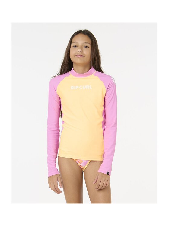 Rip Curl Rip Curl Koszulka do pływania Classic Surf Ls Rash Vest-Girl Pomarańczowy