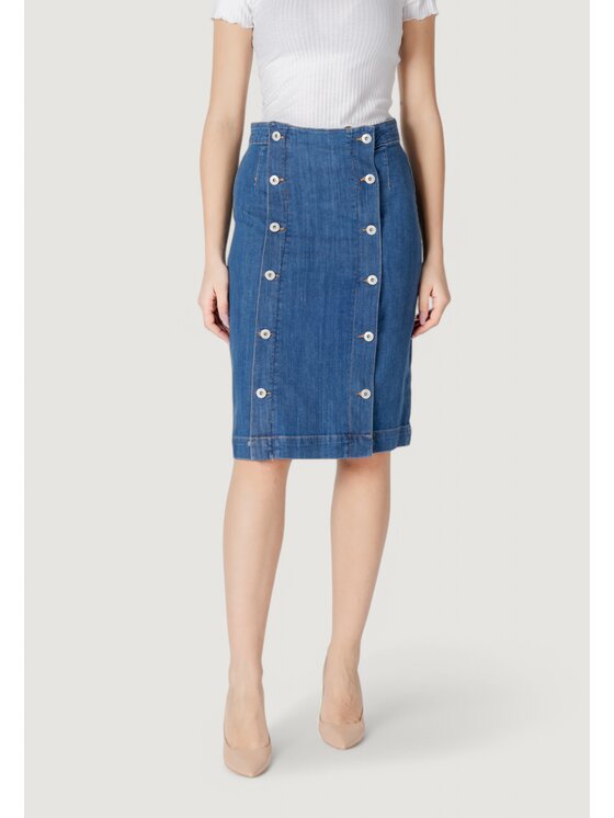 ICHI ICHI Gonna IHBONNIES SK Blu Long Fit