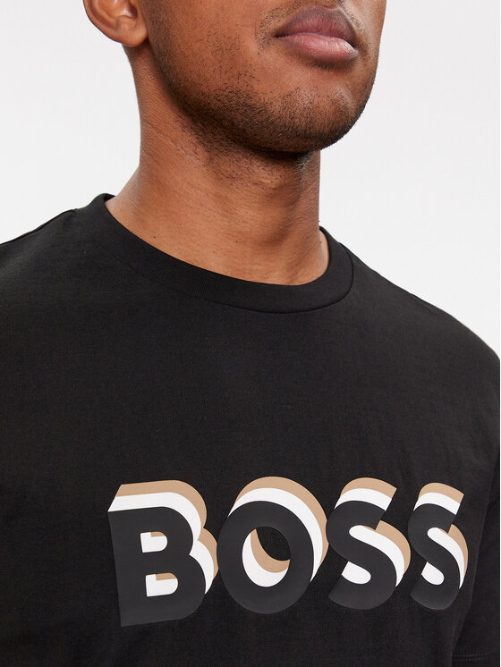 BOSS Boss Póló Tiburt 427 50506923 Fekete Regular Fit
