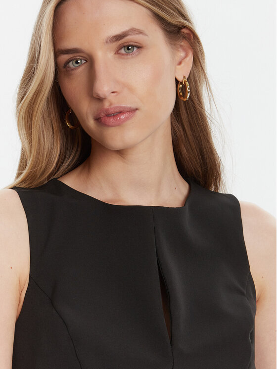 Rinascimento Rinascimento Коктейлна рокля CFC0125073003 Черен Slim Fit