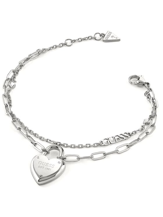 Bransoletka Guess, Srebrny, JUBB04211JW-RH-S