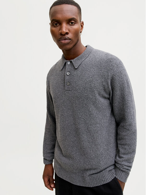 Jack & Jones Jack & Jones Sweter Maverick 12286144 Szary Regular Fit