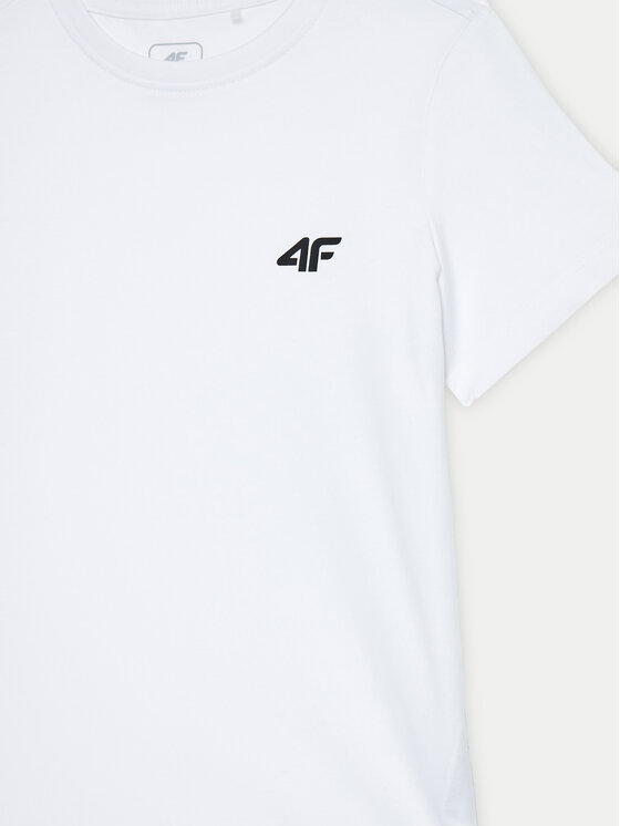 4F 4F T-krekls 4FJWMM00TTSHM1626 Balts Regular Fit