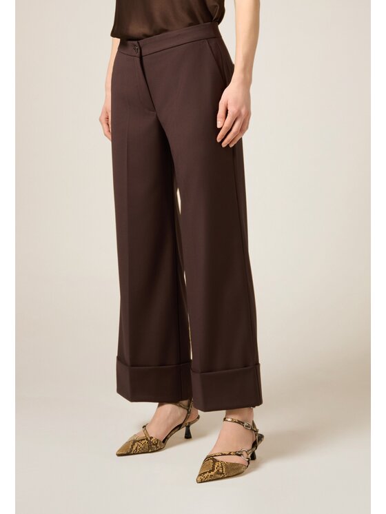 Oltre Oltre Spodnie materiałowe P03VR009398N032 Beżowy jasny Baggy Fit