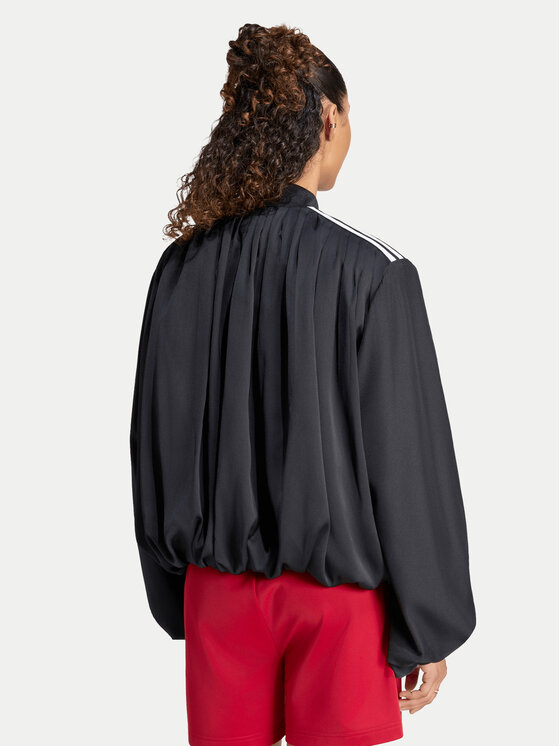 adidas adidas Bluza Satin Pleated Track Top LG4081 Czarny Relaxed Fit