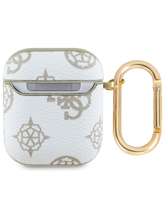 Guess Guess Etui na słuchawki AirPods 1/2 - 4G Hook Biały