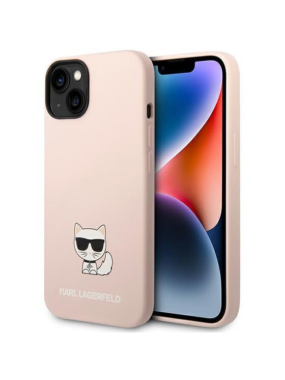 Etui na telefon KARL LAGERFELD, Różowe, iPhone 14 Plus
