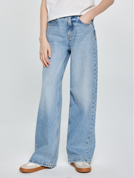 BIG STAR BIG STAR Jeansy NATALIE Niebieski Wide Fit