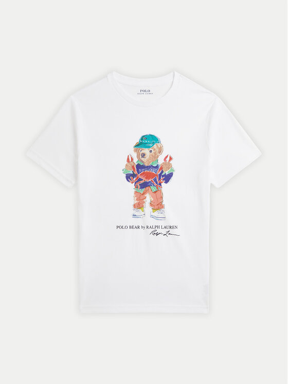 Chłopięcy T-Shirt Polo Ralph Lauren, Rozmiar S, Biały, 323973136002