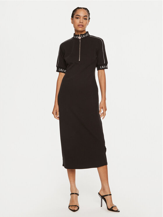 Liu Jo Sport Liu Jo Sport Rochie tricotată TF4176 J4523 Negru Regular Fit