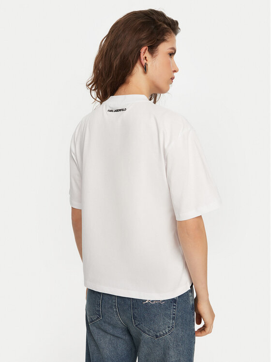 KARL LAGERFELD KARL LAGERFELD Tričko A1W17013 Biela Regular Fit