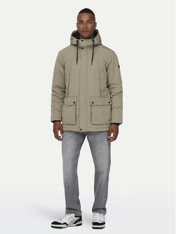 Only & Sons Only & Sons Hanorac Jayden 22022654 Bej Regular Fit