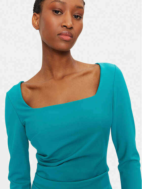 Rinascimento Rinascimento Koktel haljina 1000769356287 Zelena Regular Fit