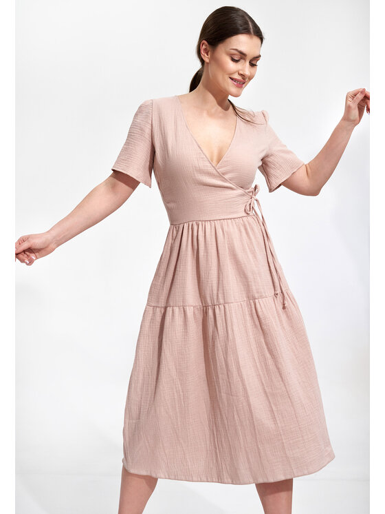 FIGL FIGL Šaty M872 Béžová Regular Fit