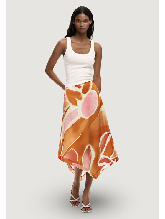 Desigual Desigual Φούστα FAL_VENT_ORANGE Πορτοκαλί Casual Fit