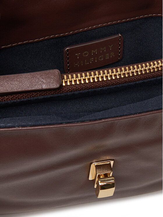 Tommy Hilfiger Tommy Hilfiger Ročna torba Soft Leather Conv Crossover AW0AW17638 Rjava