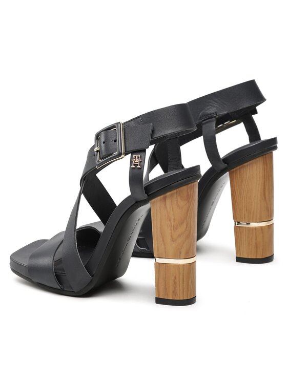 Tommy Hilfiger Tommy Hilfiger Szandál Hardware Block High Heel FW0FW07016 Sötétkék