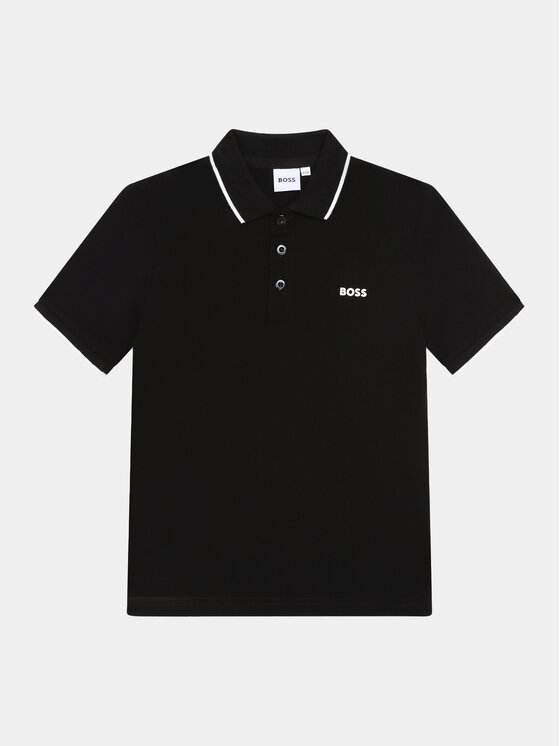 Boss Polokošeľa J25P26 D Čierna Regular Fit