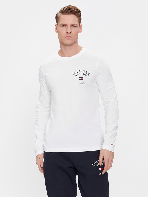 Tommy Hilfiger Tommy Hilfiger Longsleeve Arch Varsity MW0MW34252 Λευκό Regular Fit