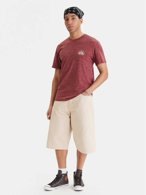 Quiksilver Quiksilver T-shirt EQYKT04416 Tamnocrvena Regular Fit