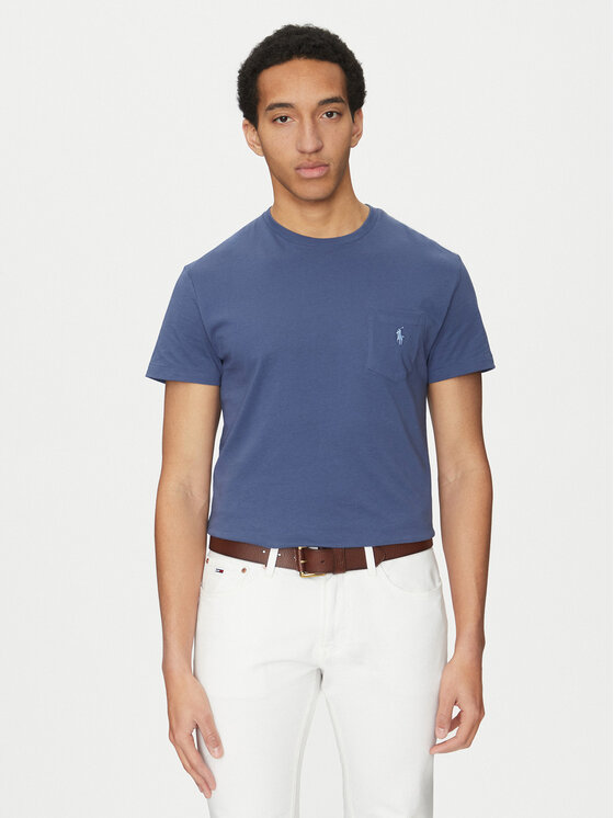 Polo Ralph Lauren Tričko 710704248257 Tmavomodrá Classic Fit