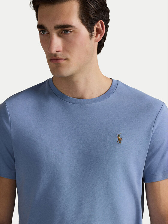 Polo Ralph Lauren Polo Ralph Lauren Majica 710740727095 Modra Custom Slim Fit
