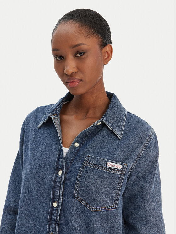 Calvin Klein Jeans Calvin Klein Jeans Τζιν πουκάμισο LV047E742G Σκούρο μπλε Regular Fit