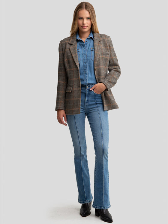 BIG STAR BIG STAR Jeansy CLARA_FLARE_464_190 Niebieski Flare Fit
