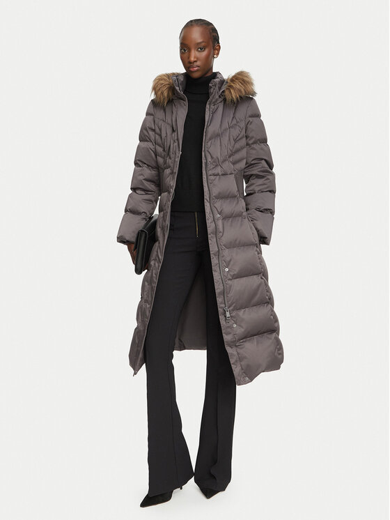 Guess Guess Пухено яке W6BL36 W4084 Тъмносив Regular Fit