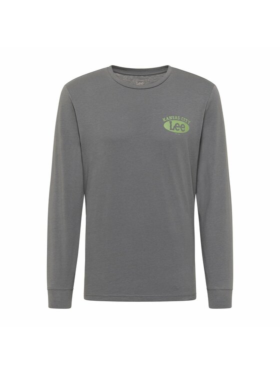 Lee Lee T-Shirt LS GRAPHIC TEE Szary Regular Fit