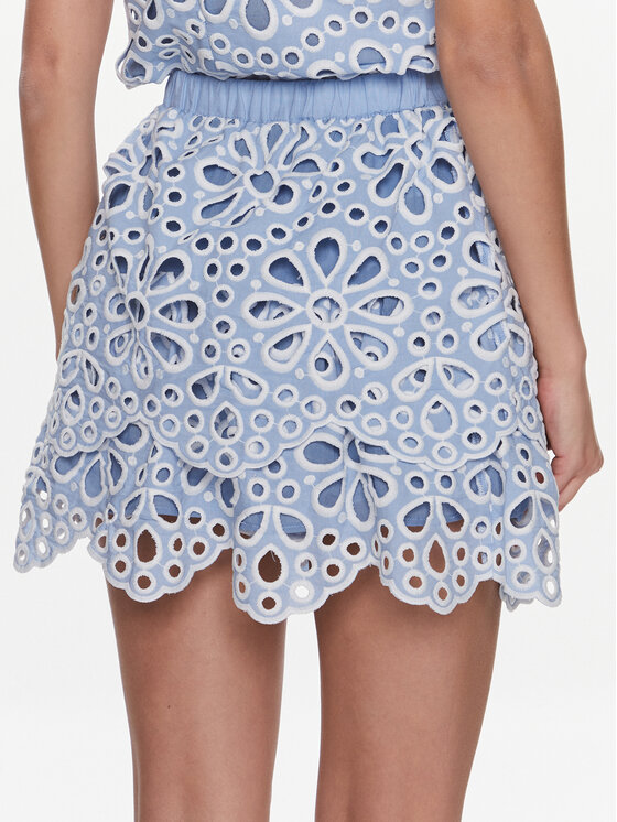 Silvian Heach Silvian Heach Fustă mini Miniskirt GPP24413MG Albastru Regular Fit