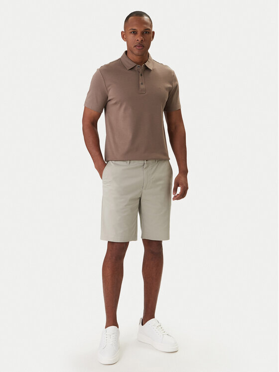 Calvin Klein Calvin Klein Bavlnené šortky LV04LF622G Hnedá Slim Fit