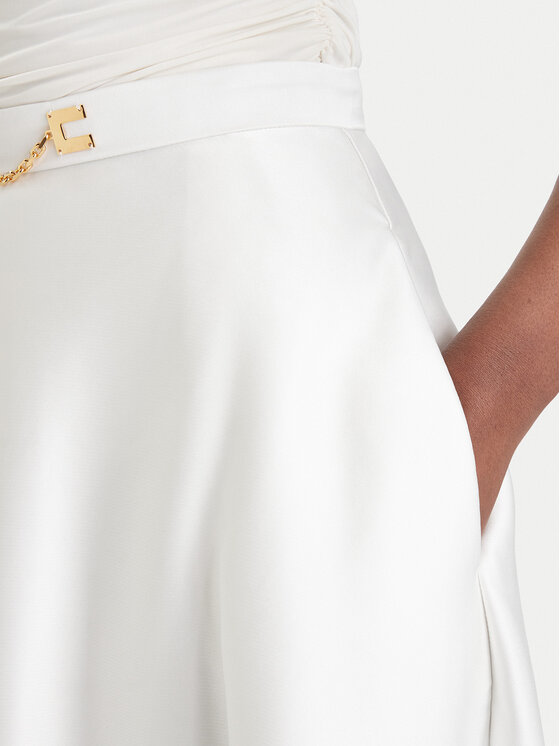 Elisabetta Franchi Elisabetta Franchi Fustă midi GO-156-61E2-V320 Alb Regular Fit