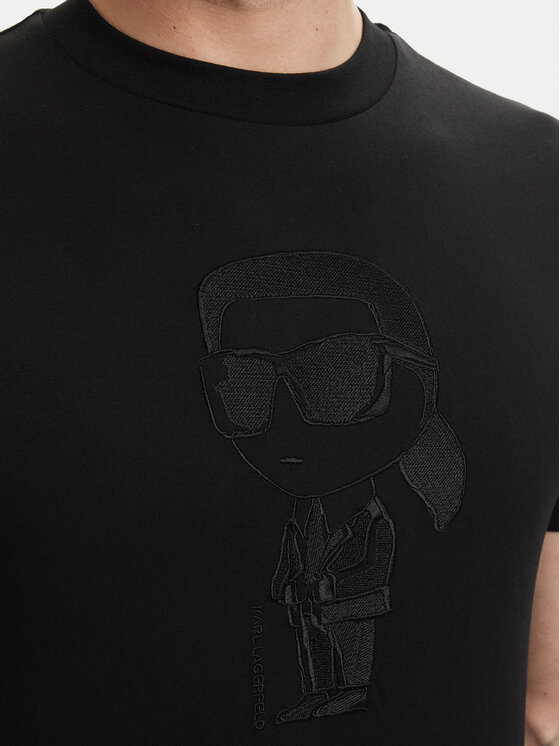 KARL LAGERFELD KARL LAGERFELD Tricou 755040 563225 Negru Regular Fit