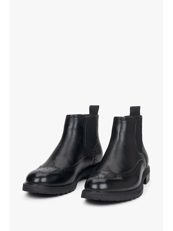 Estro Estro Μποτάκια με λάστιχο ER00116142 Μαύρο