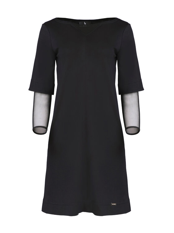Lenitif Lenitif Vestito L015 Nero Regular Fit