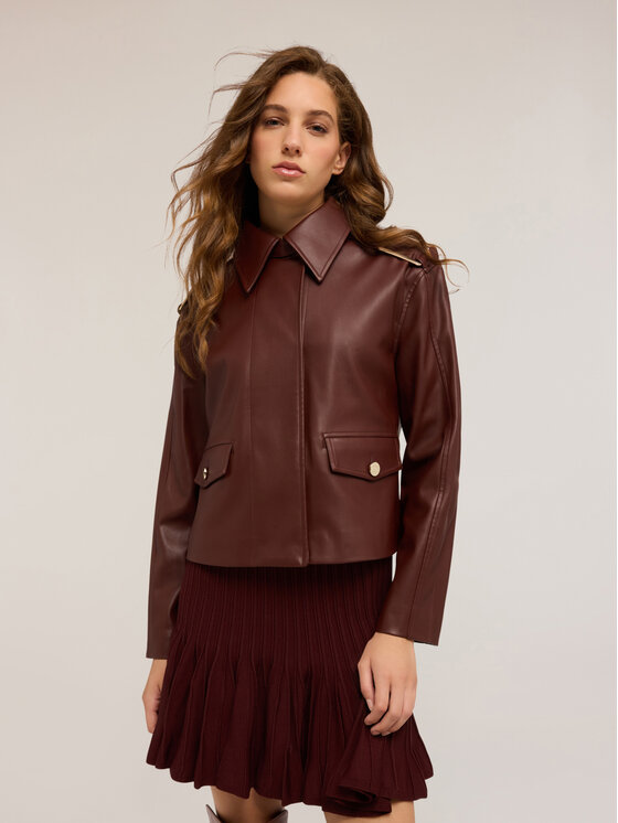 Motivi Motivi Giacca in similpelle R329Q001052N022 Marrone Regular Fit