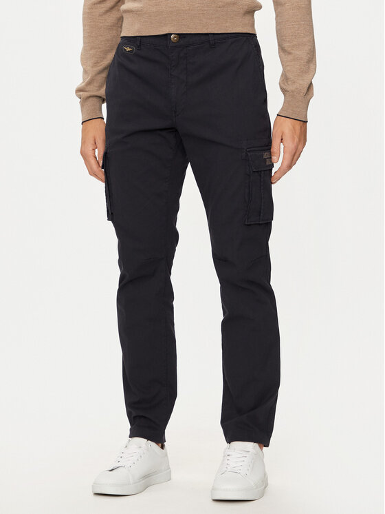 Aeronautica Militare Aeronautica Militare Stoffhose 242PA1329CT2443 Dunkelblau Regular Fit