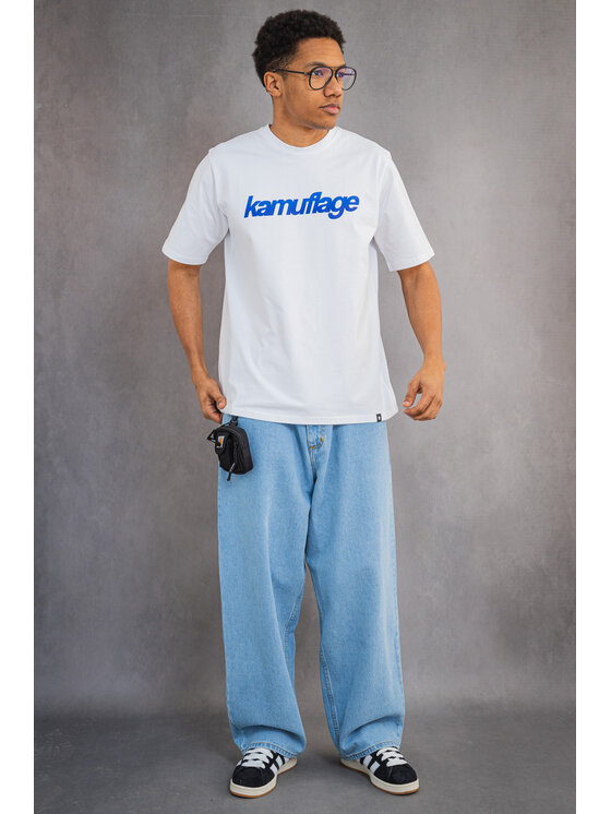 Kamuflage Kamuflage T-Shirt V12 Biały Oversize